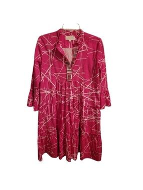 Sheridan French Hot Pink Beaded Dress